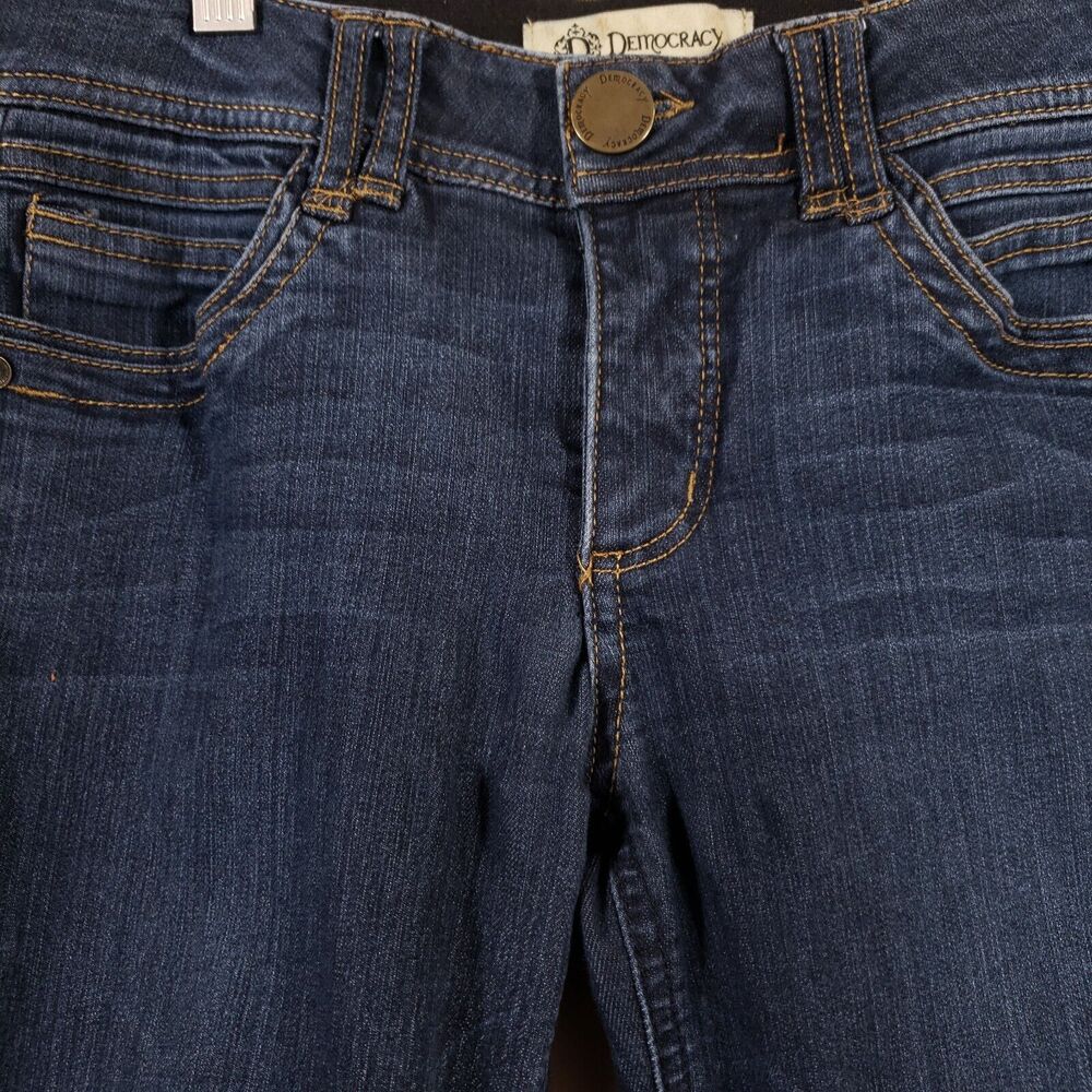 Democracy Jeans Womens 30x25 Size 4 Ab Tech Dark Wash Skinny Stretch Elastic - Picture 15 of 16